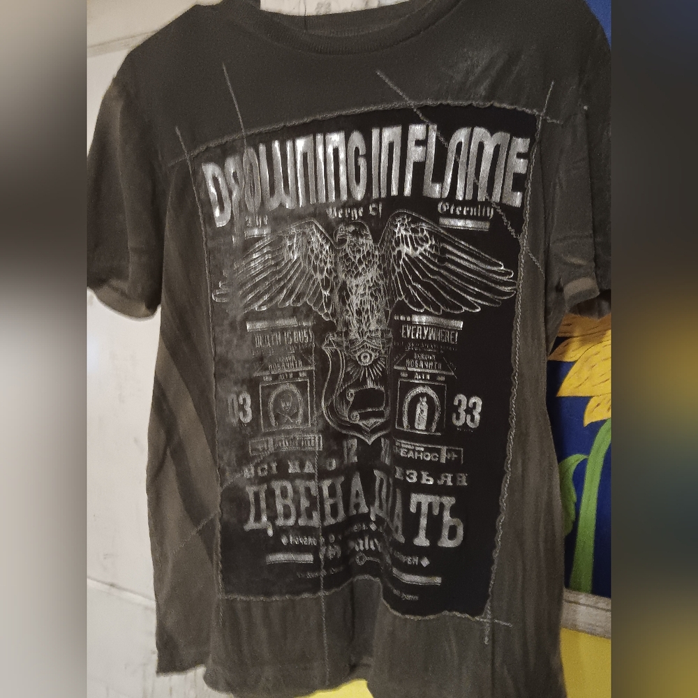 Vintage Salvage DROWNING IN FLAME T-shirt. M